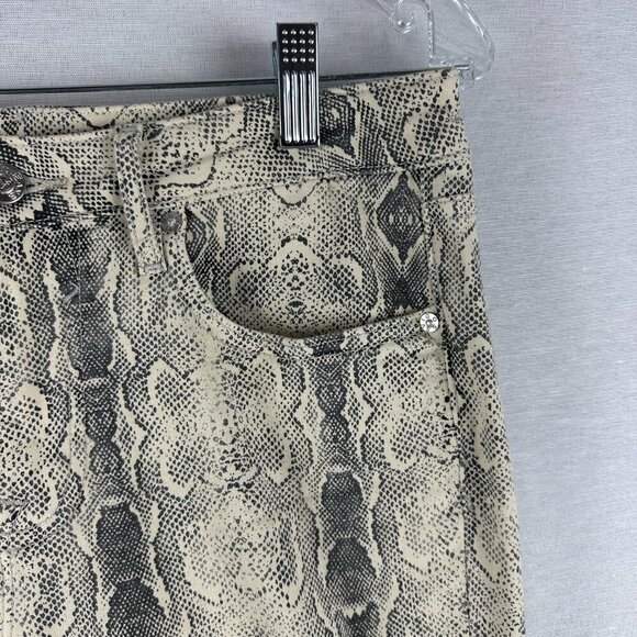 VIGOSS WOMEN'S SNAKESKIN PRINT JEANS STRAIGHT LEG ZIP FRONT POCKETS SIZE 6/7 - Picture 5 of 11